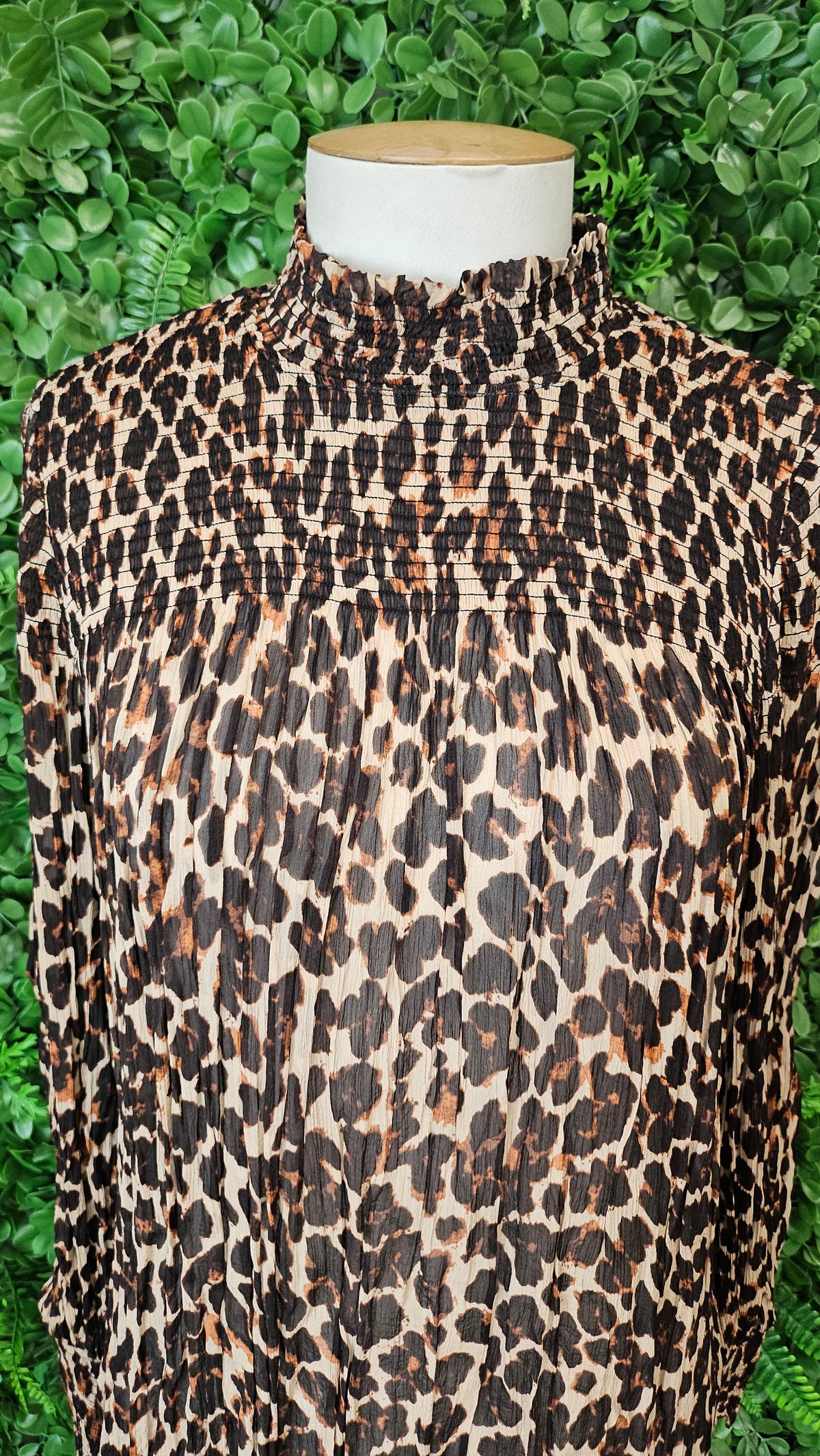 Witchery Animal Print Shirred Detail Blouse (10)