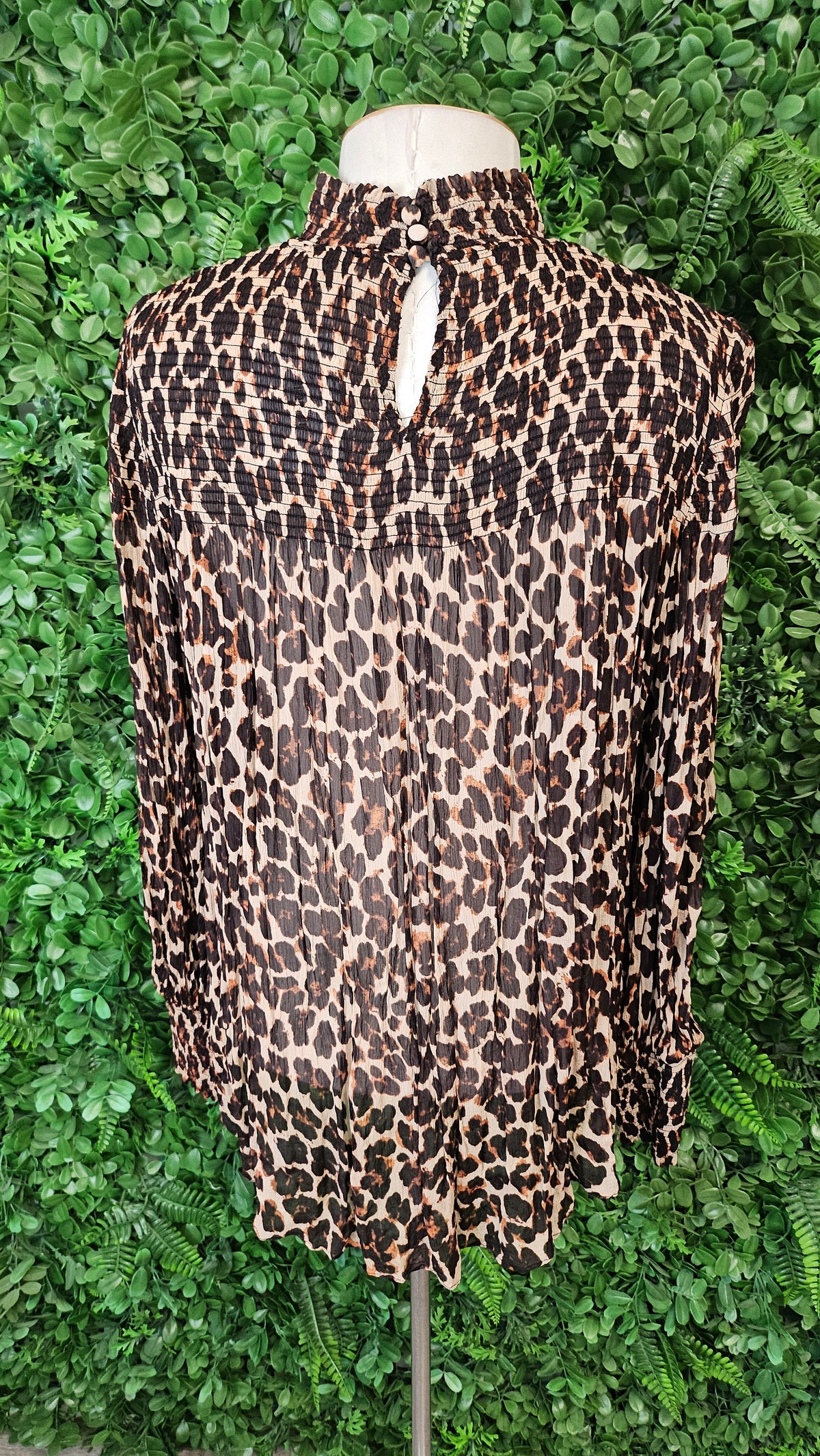 Witchery Animal Print Shirred Detail Blouse (10)
