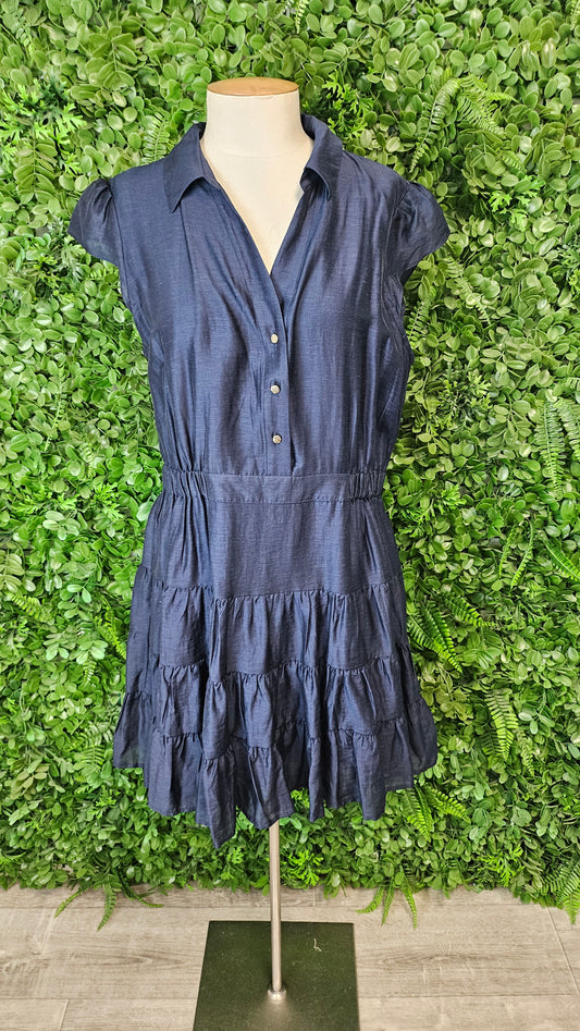 Portmans Navy Tiered Dress (14)
