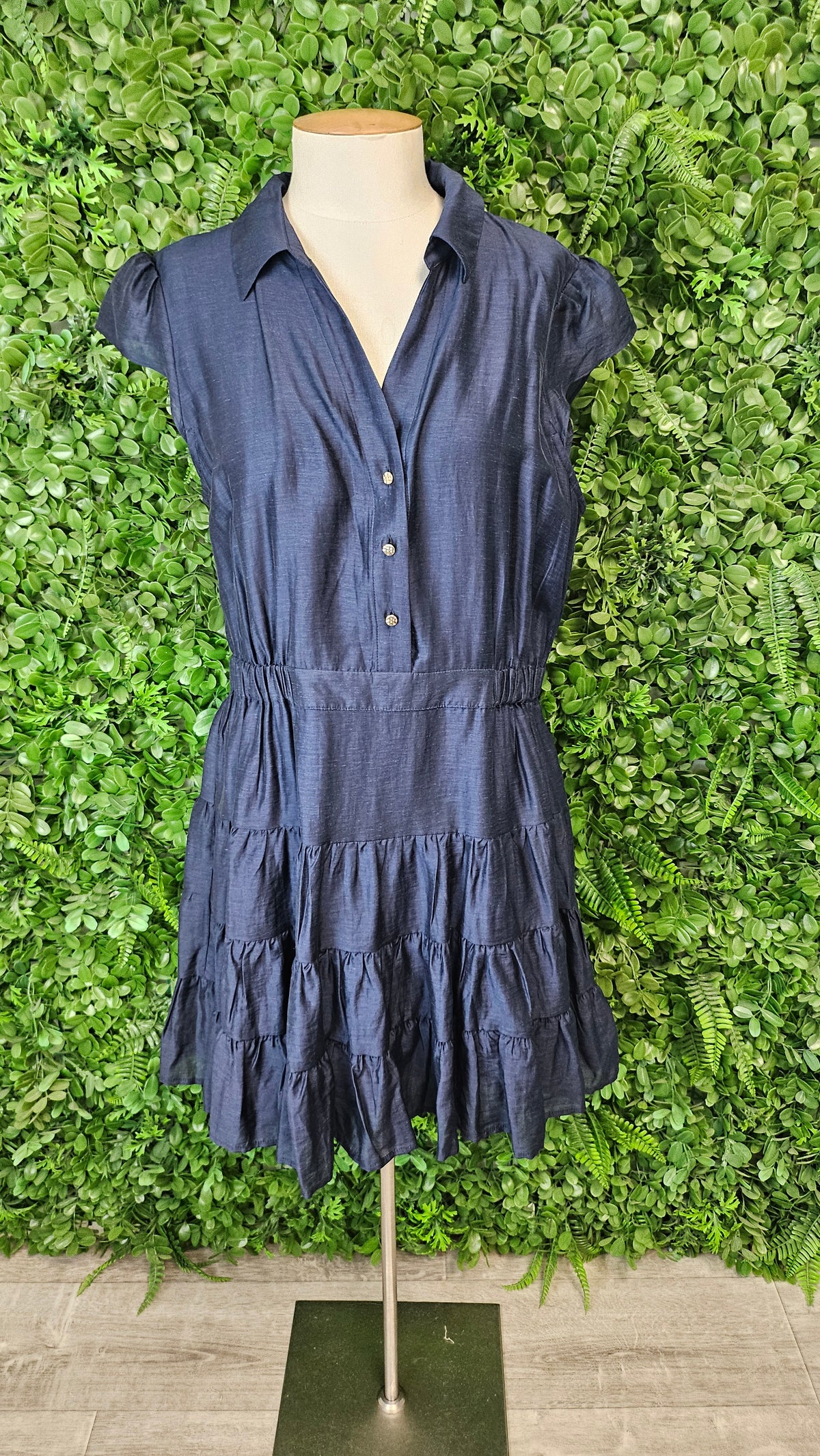 Portmans Navy Tiered Dress (14)