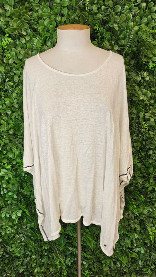Brax Cream Poncho Layering Top (OSFM)