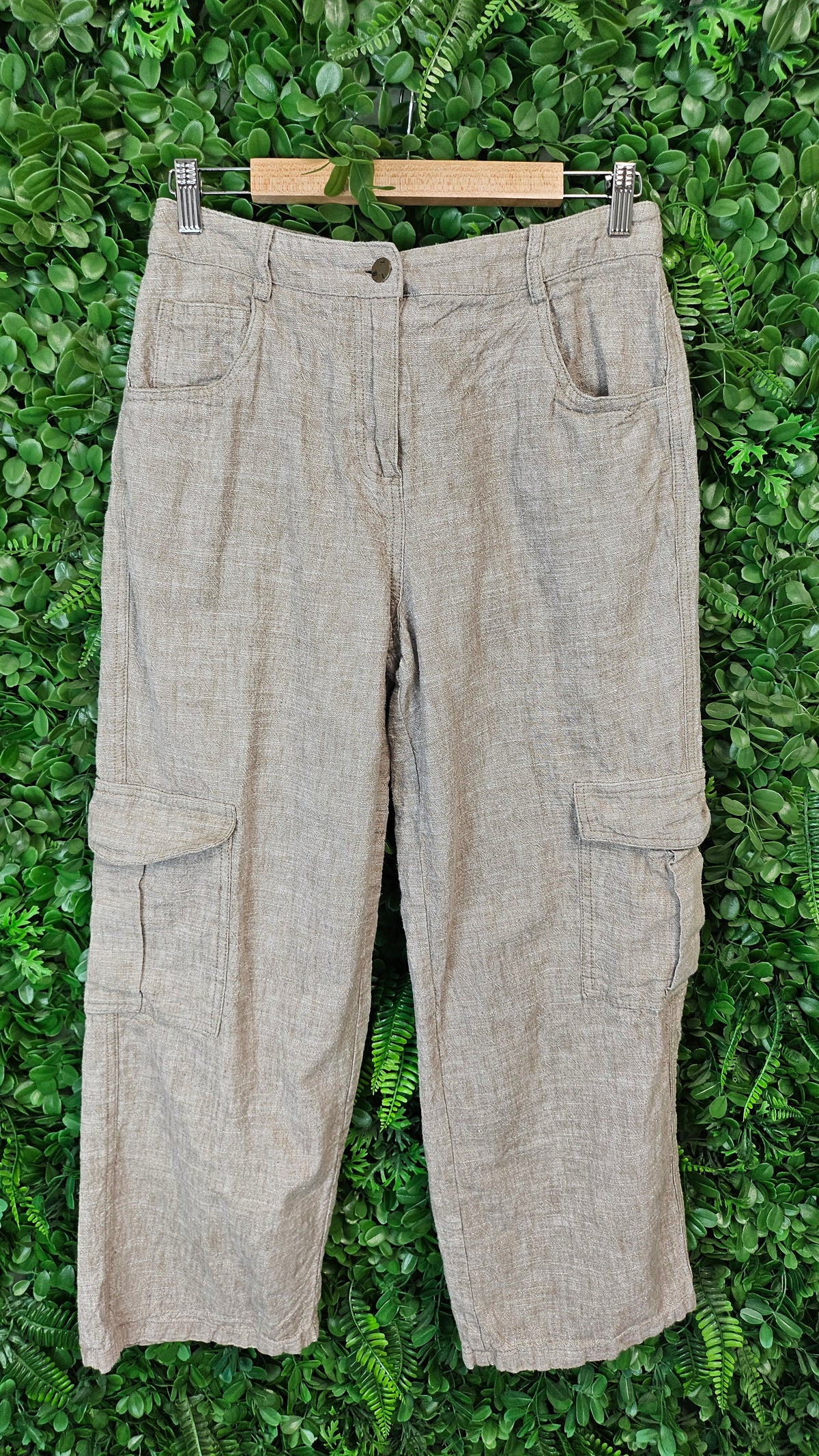 Max Taupe Linen Cargo Pant (10)