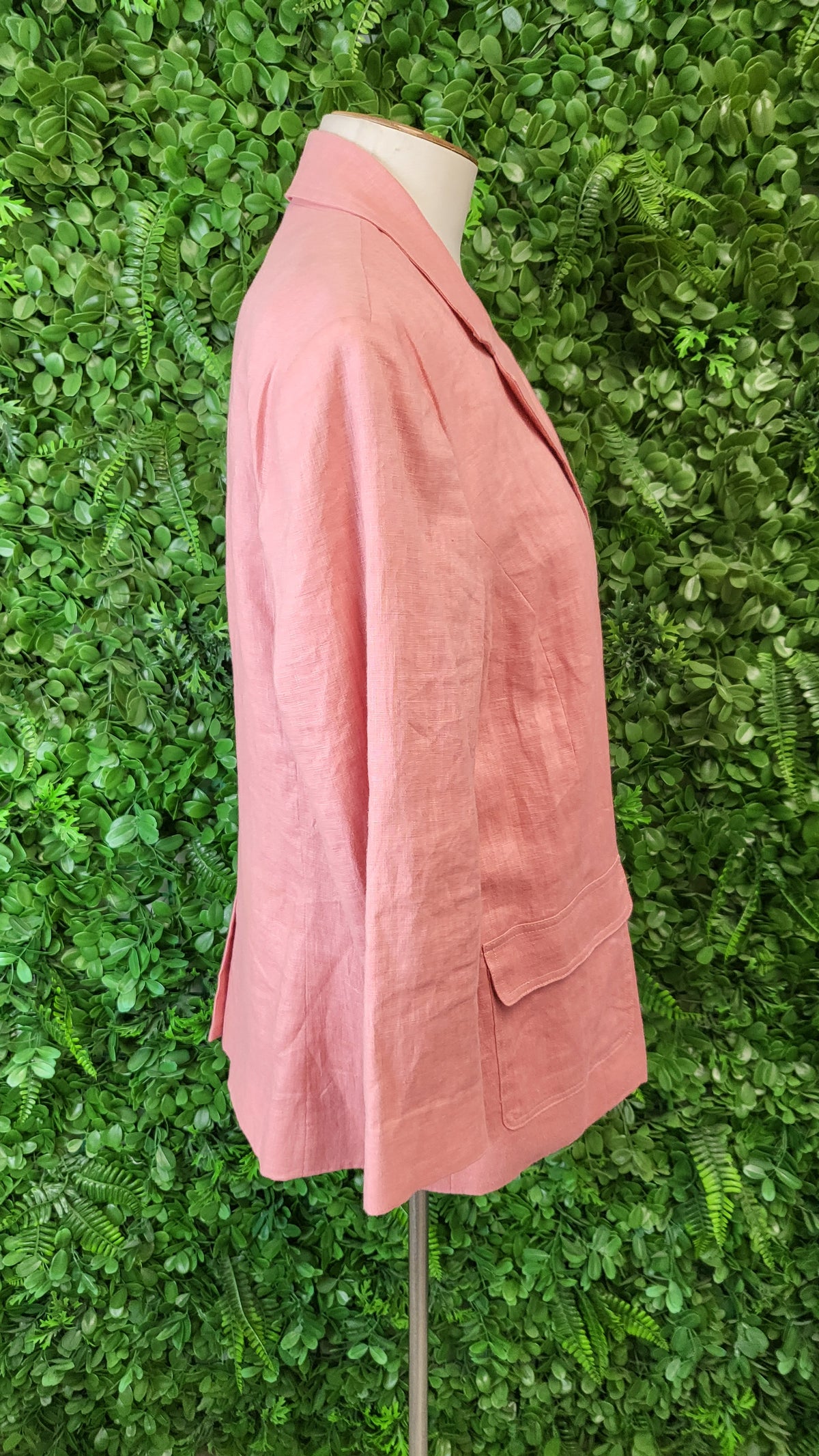 Jacquie E Apricot Linen Blazer (16)
