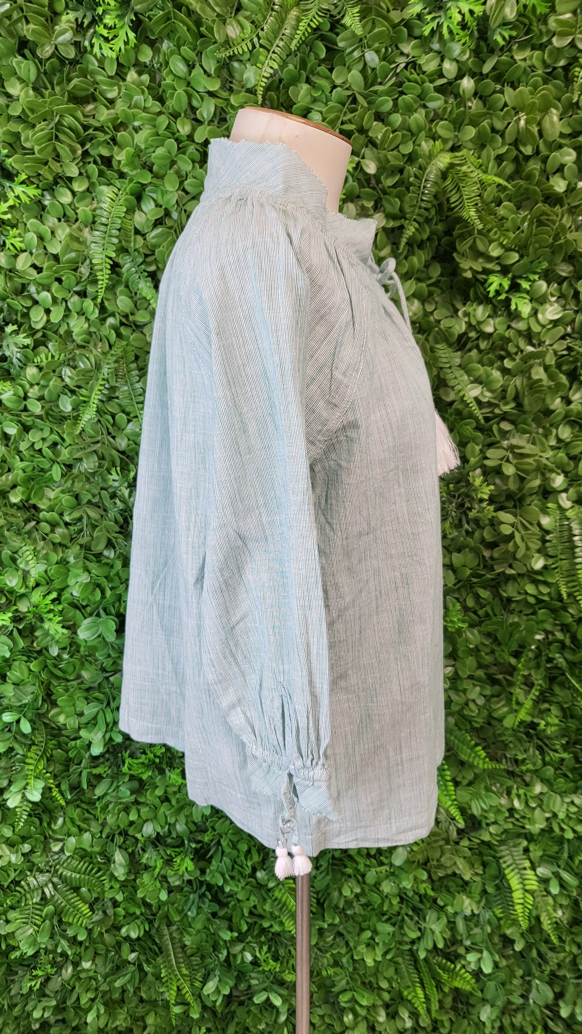 Betty Basics Green Cotton Blouse (8)