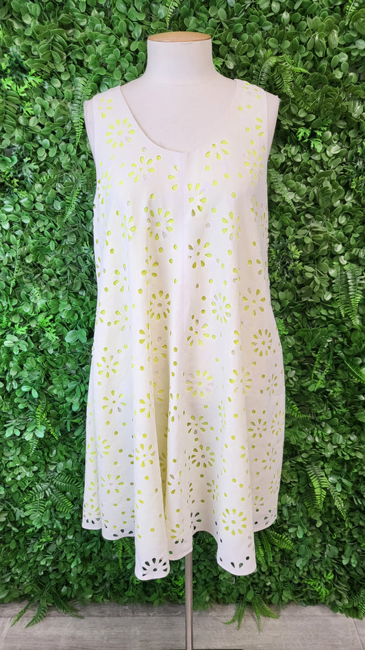 Cooper Cream/Lime The Lazer Edge Dress (10)