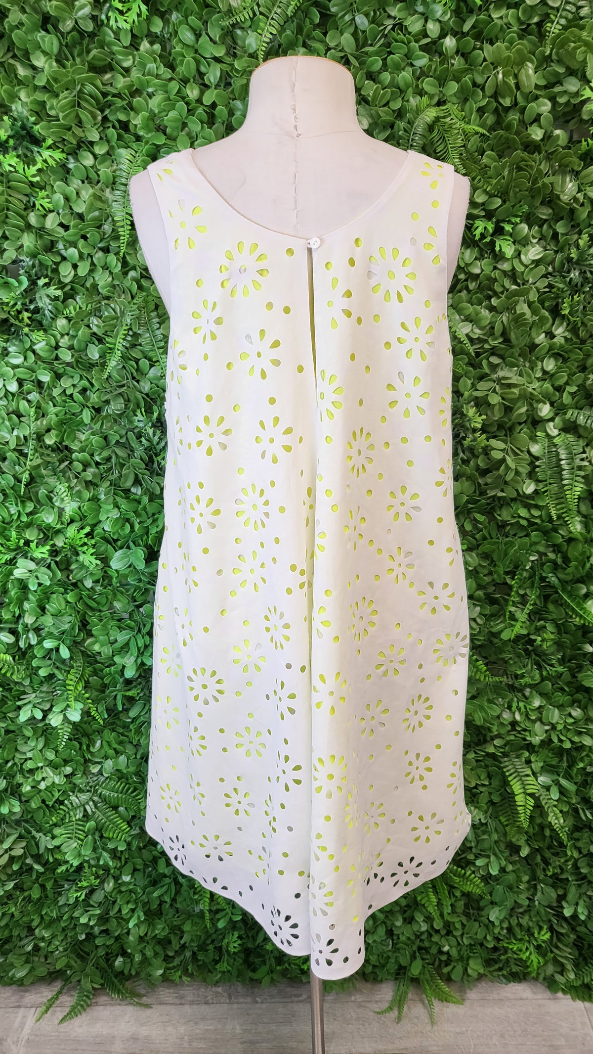 Cooper Cream/Lime The Lazer Edge Dress (10)
