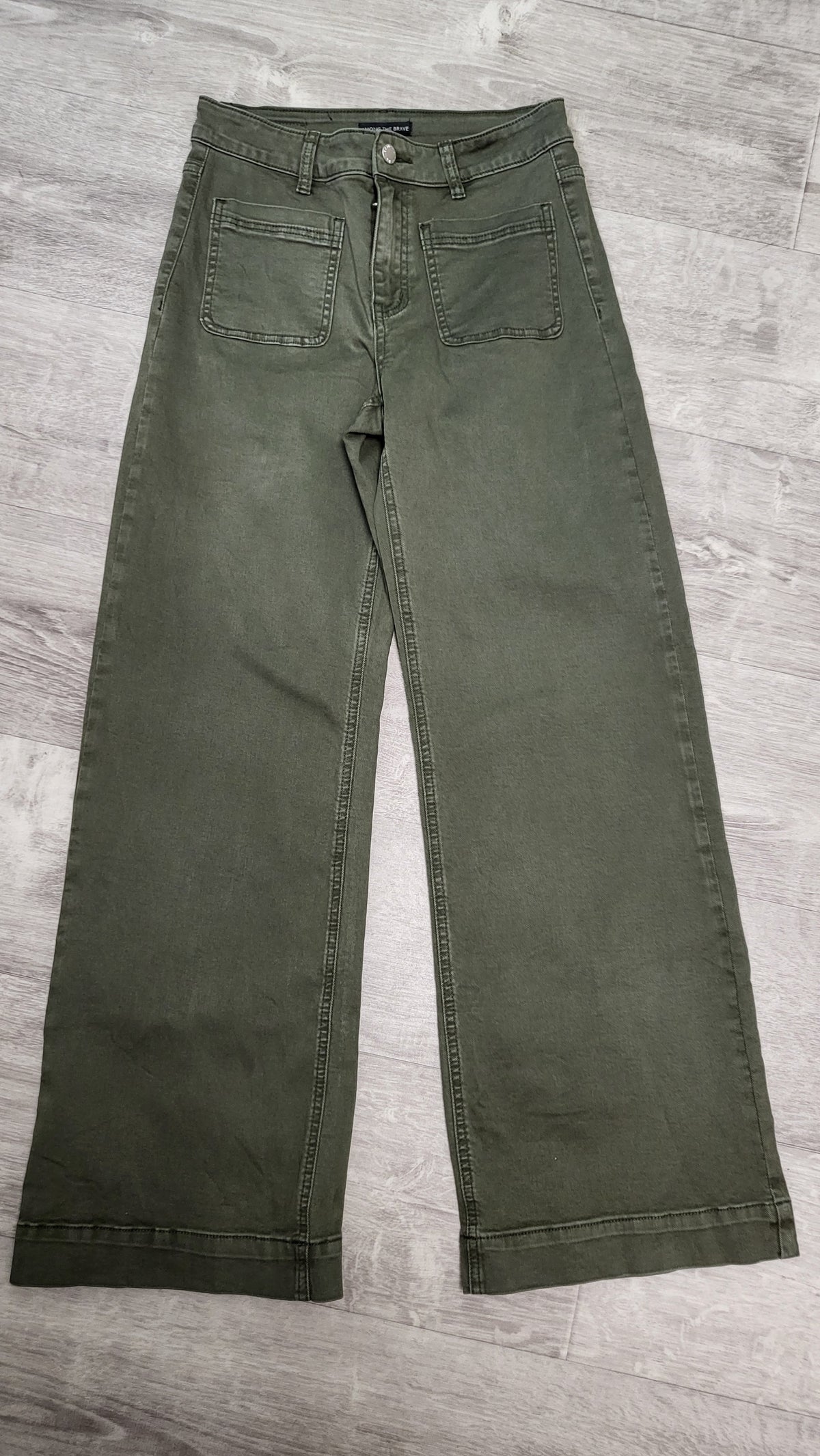 Among The Brave Khaki Wide Leg (8)