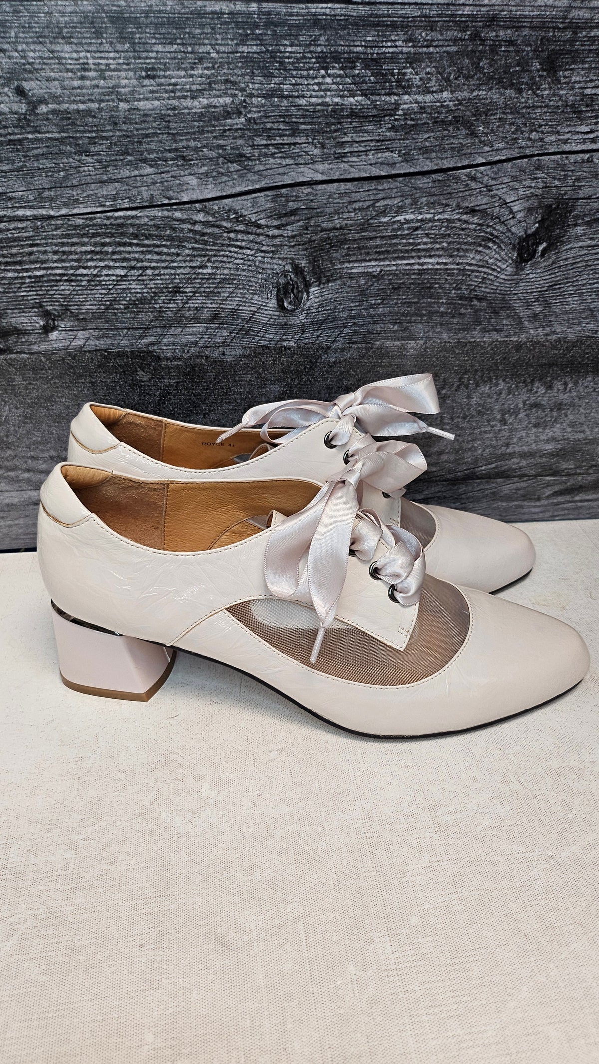 Belle Scarpe Oyster Pink Patent Heels (41)