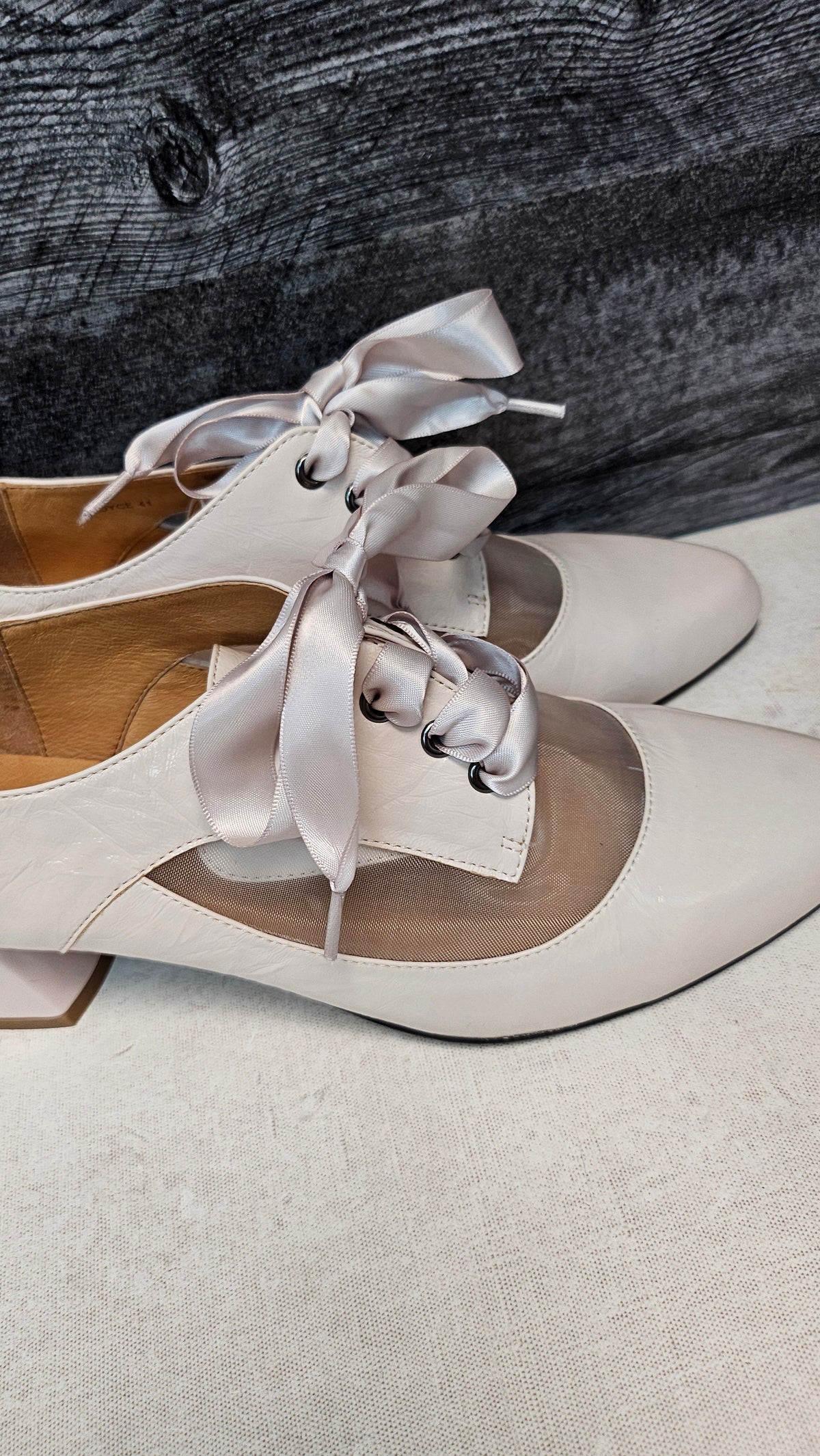 Belle Scarpe Oyster Pink Patent Heels (41)
