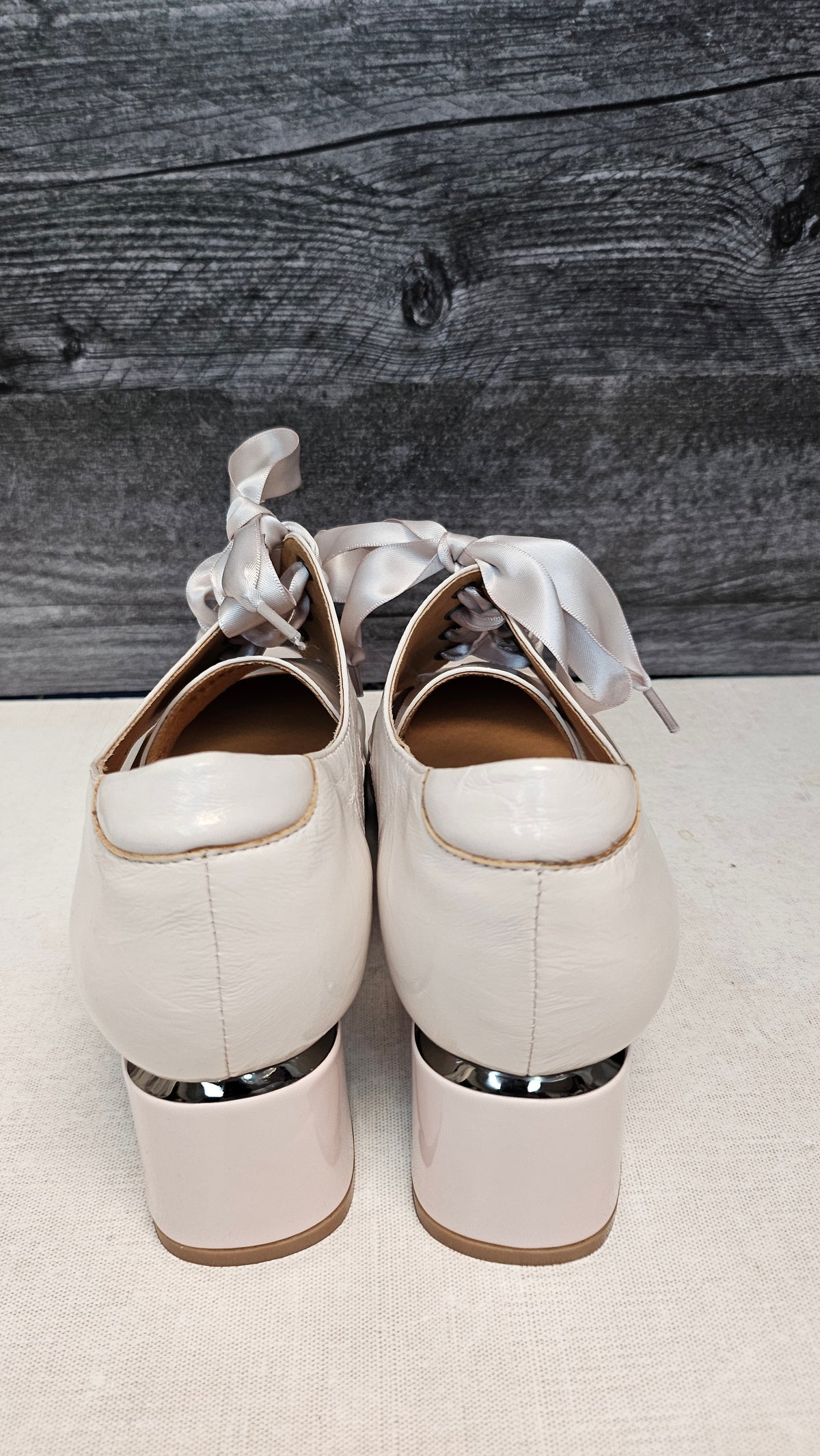 Belle Scarpe Oyster Pink Patent Heels (41)