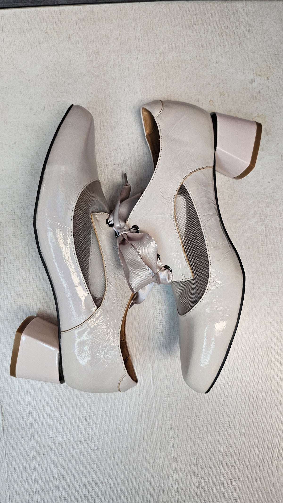Belle Scarpe Oyster Pink Patent Heels (41)