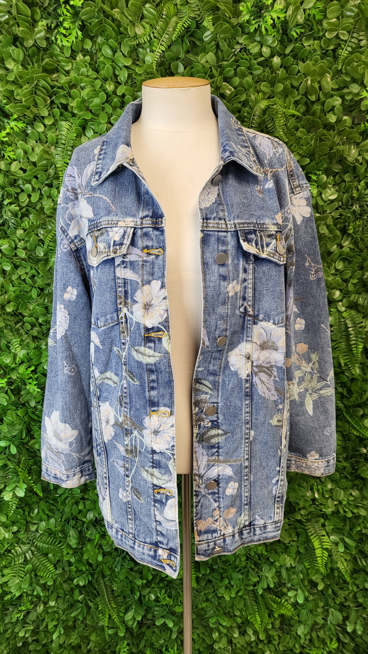 Italy Floral Denim Jacket (12-14)