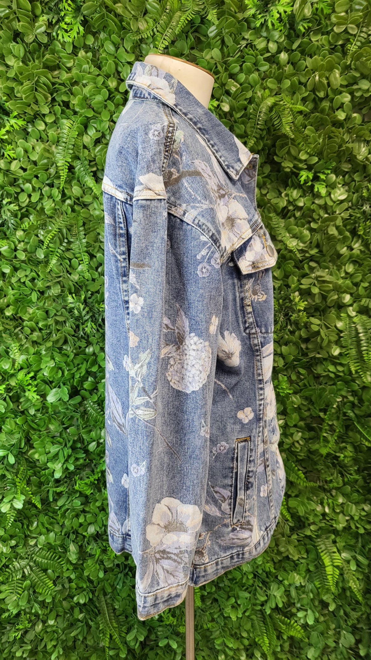 Italy Floral Denim Jacket (12-14)