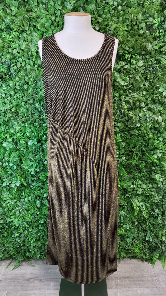 Amaya Gold Sparkle Lurex Dress (10)