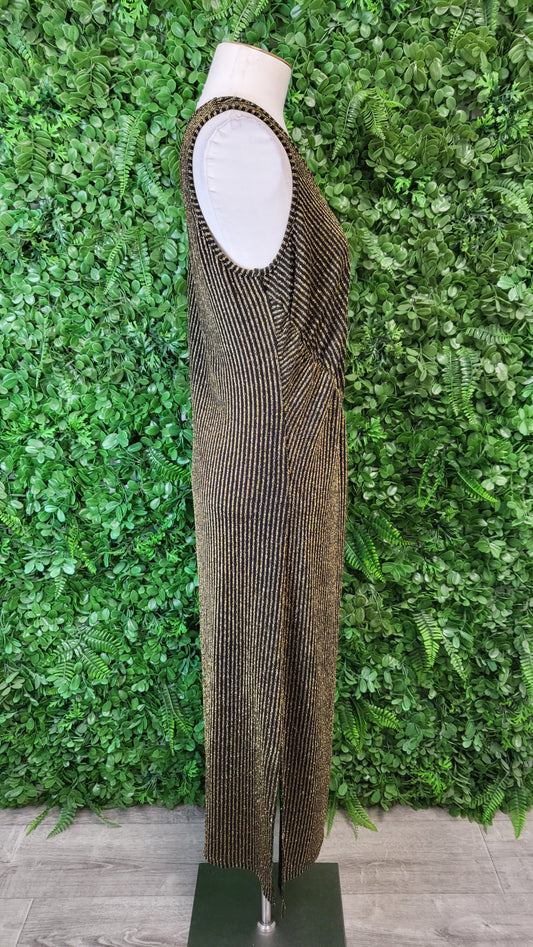 Amaya Gold Sparkle Lurex Dress (10)