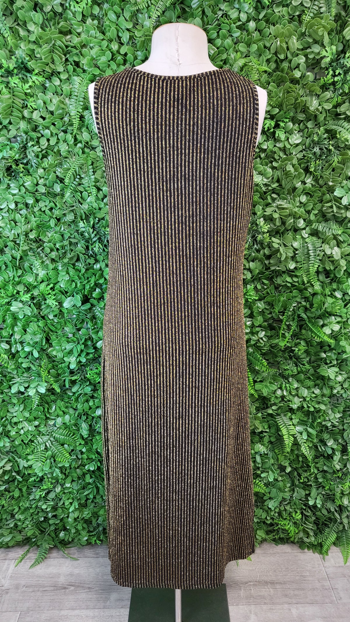 Amaya Gold Sparkle Lurex Dress (10)