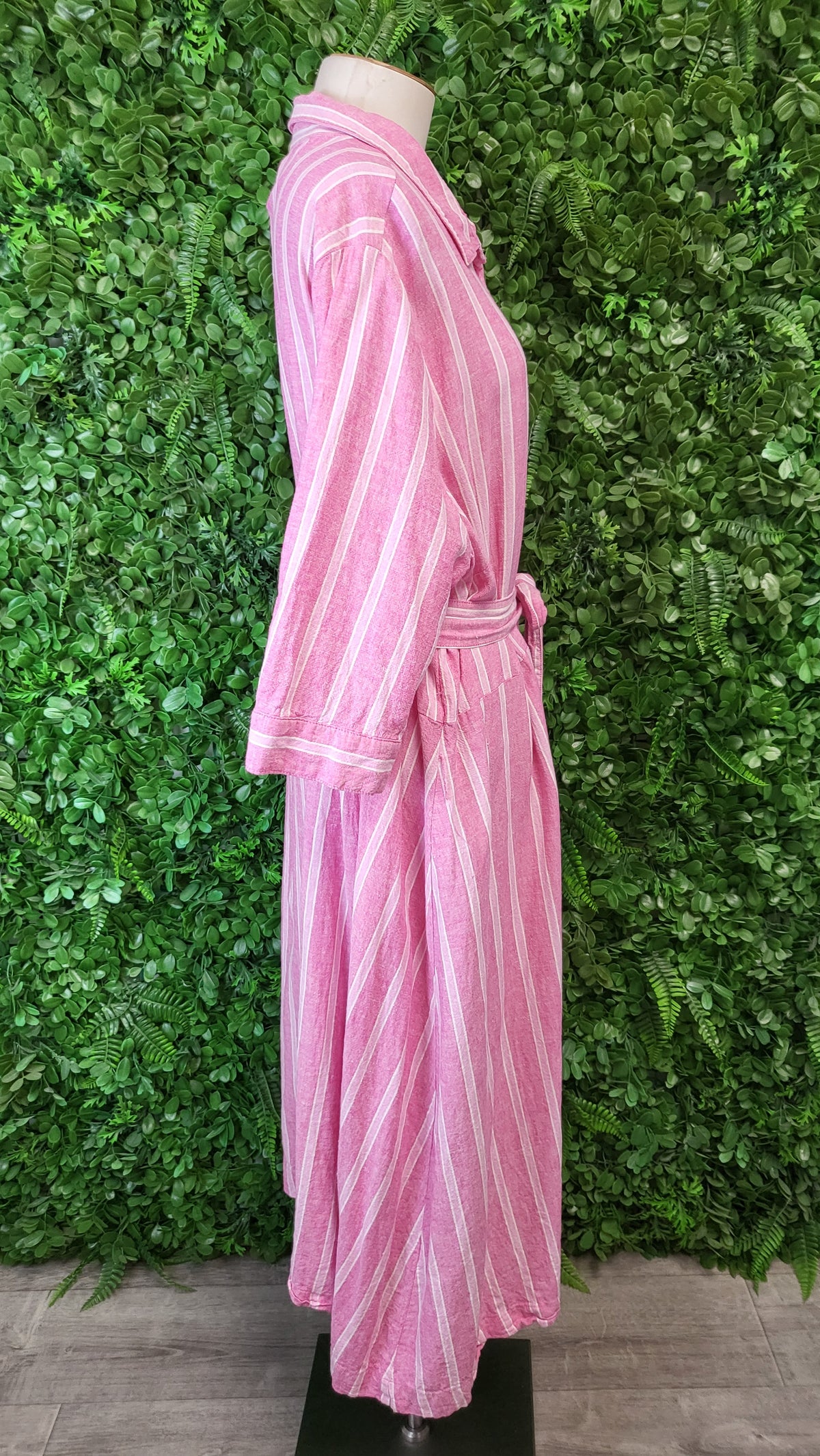 Avella Pink Stripe Shirt Dress (20)
