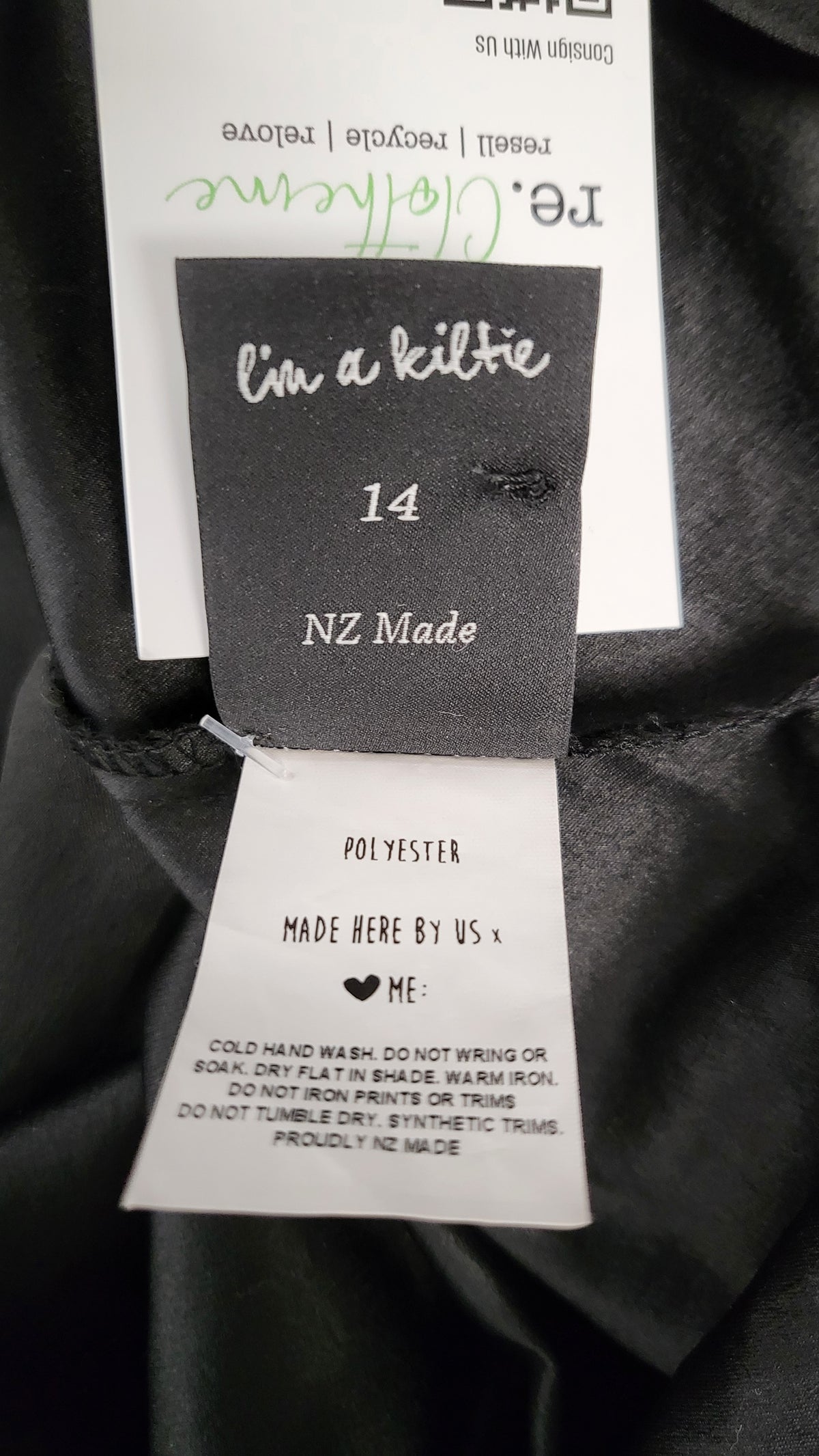 Kilt Black Daisy Dress (12-14)