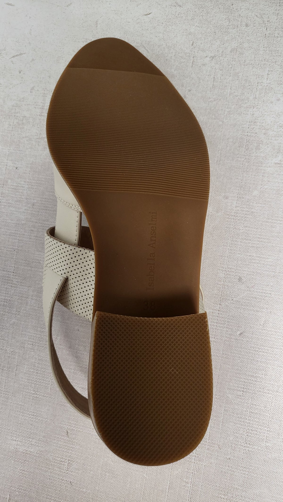 Isabella Anselmi Cream Leather Slingbacks BNWT (38)