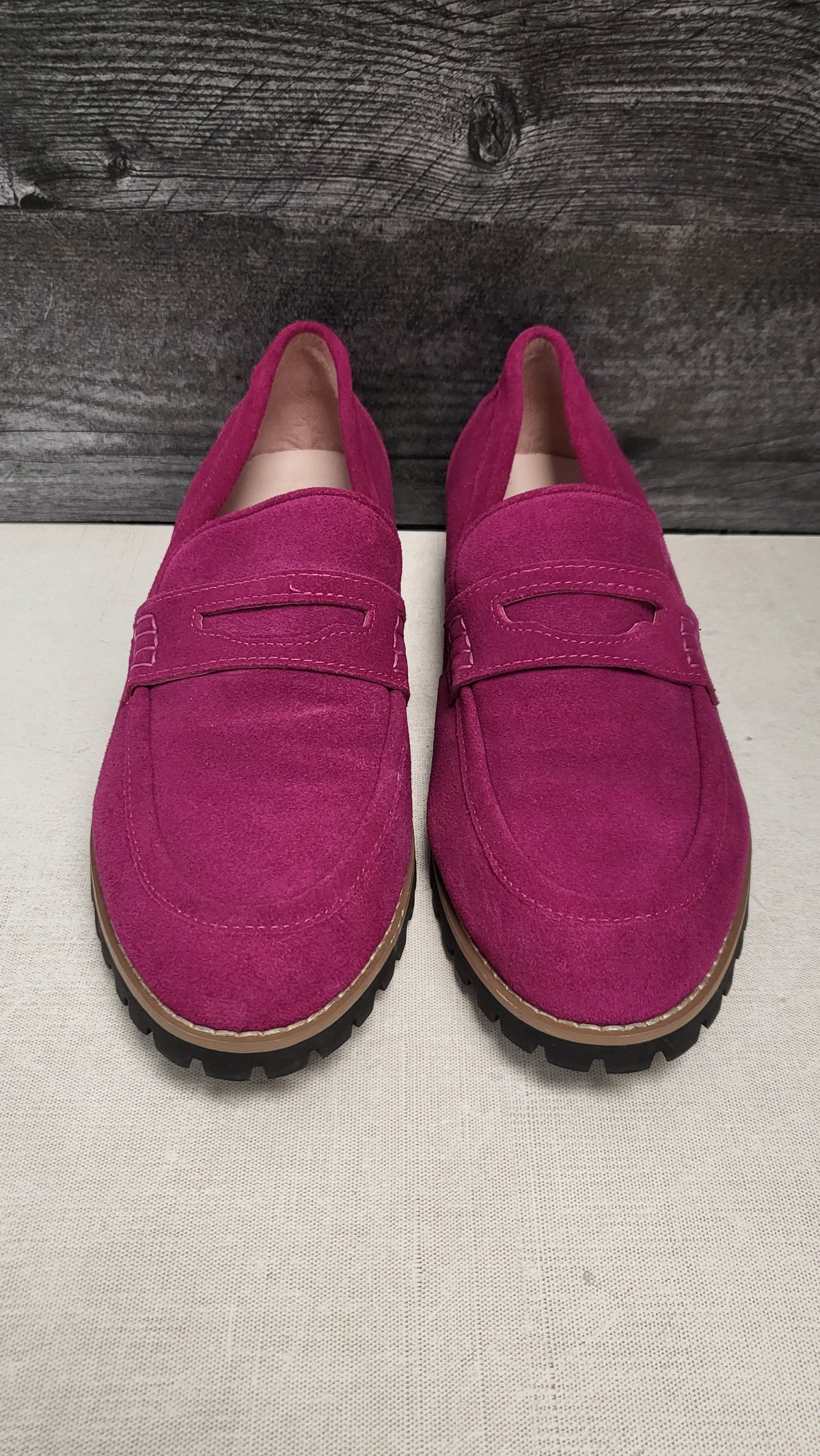 Andrea Biani Fushia Suede Loafers (40)