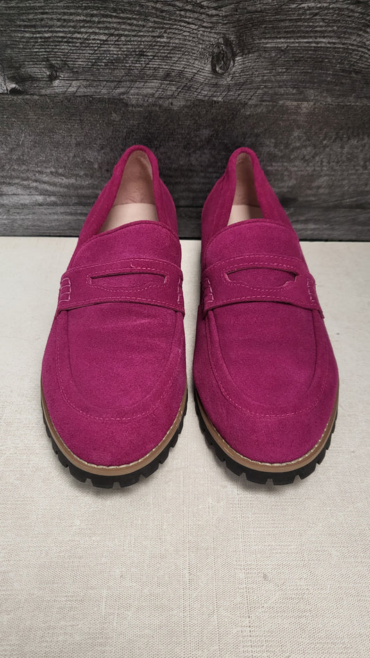 Andrea Biani Fushia Suede Loafers (40)