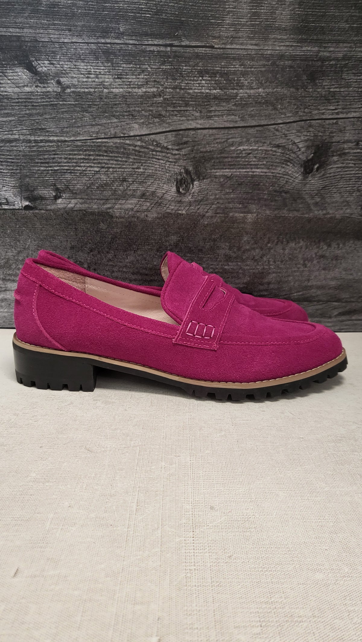 Andrea Biani Fushia Suede Loafers (40)