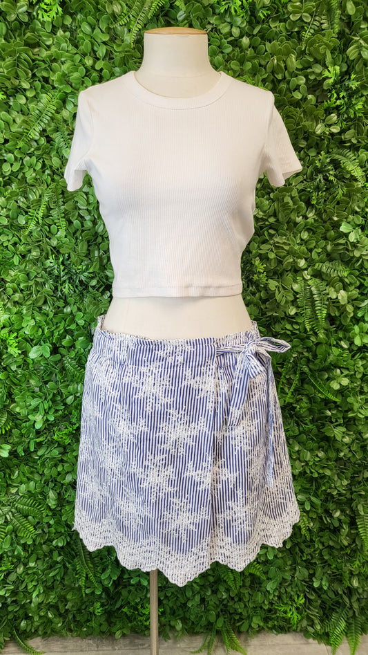 Molly Bracken Stripe Embroidered Short (12)