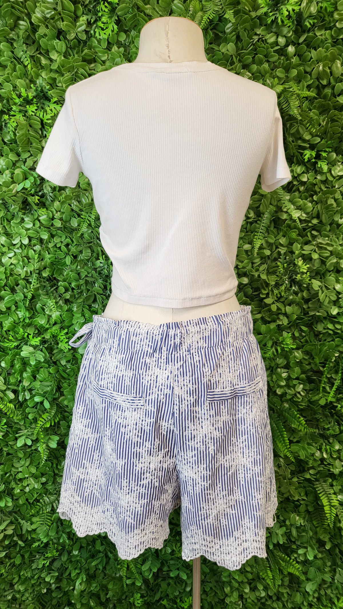 Molly Bracken Stripe Embroidered Short (12)