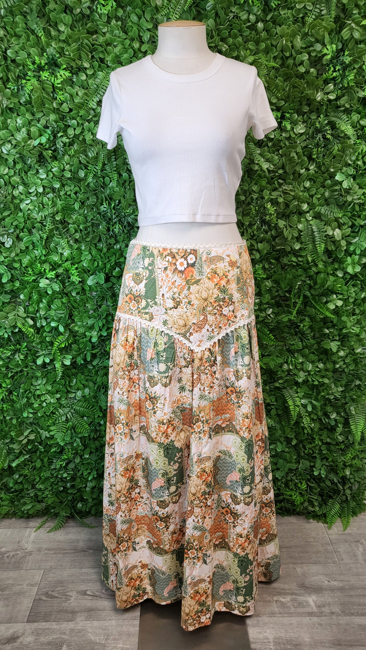 Heaven Vintage Print Aida Maxi Skirt BNWT (12)