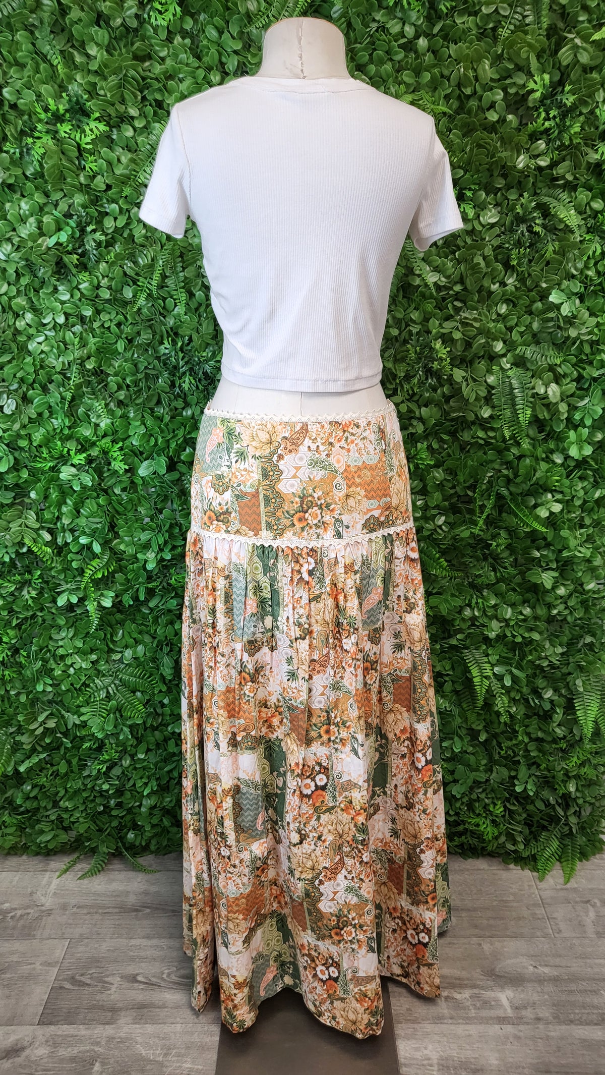 Heaven Vintage Print Aida Maxi Skirt BNWT (12)