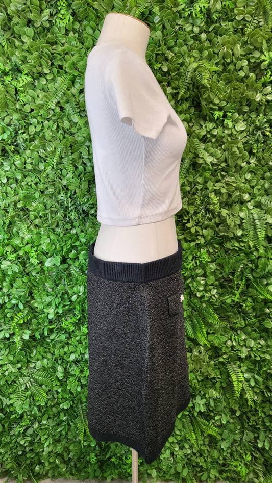 Decjuba Black Jane Sequin Skirt BNWT (14)