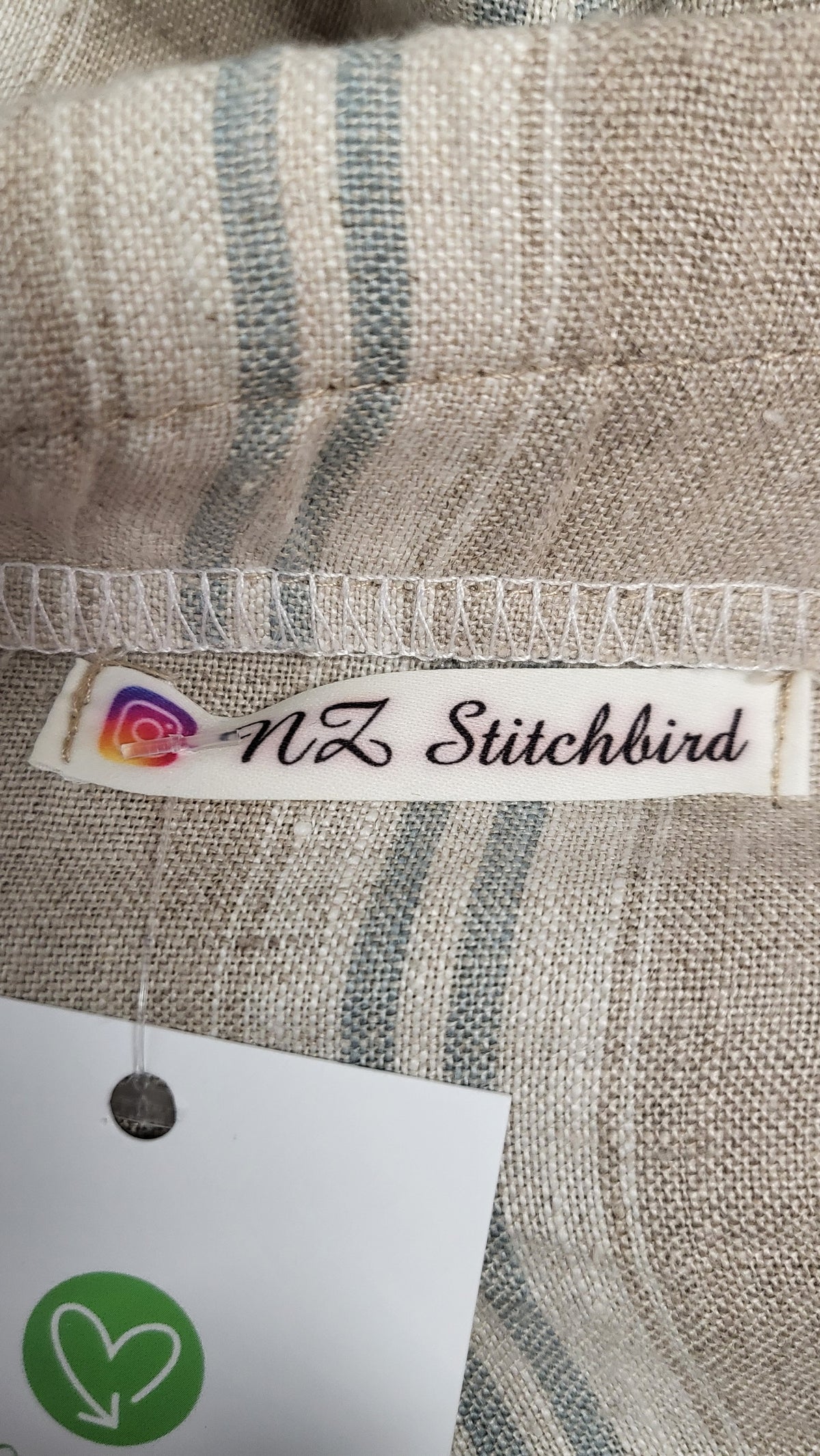 NZ Stitchbird Stripe Linen Skirt (14-16)