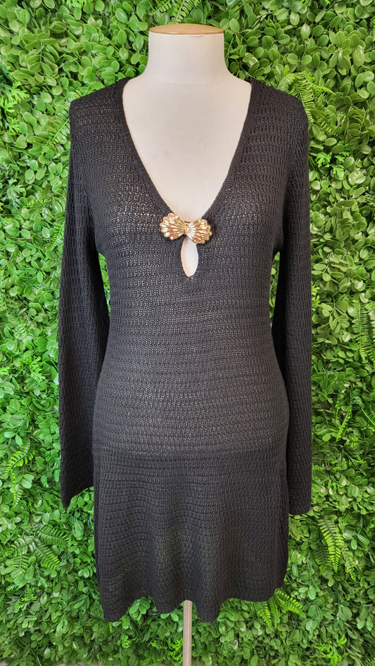 By Frankie Black Shell Knit Dress BNWT (12)