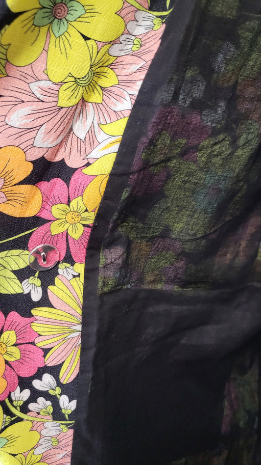 Sass Retro Print Linen Blend Blazer (14)