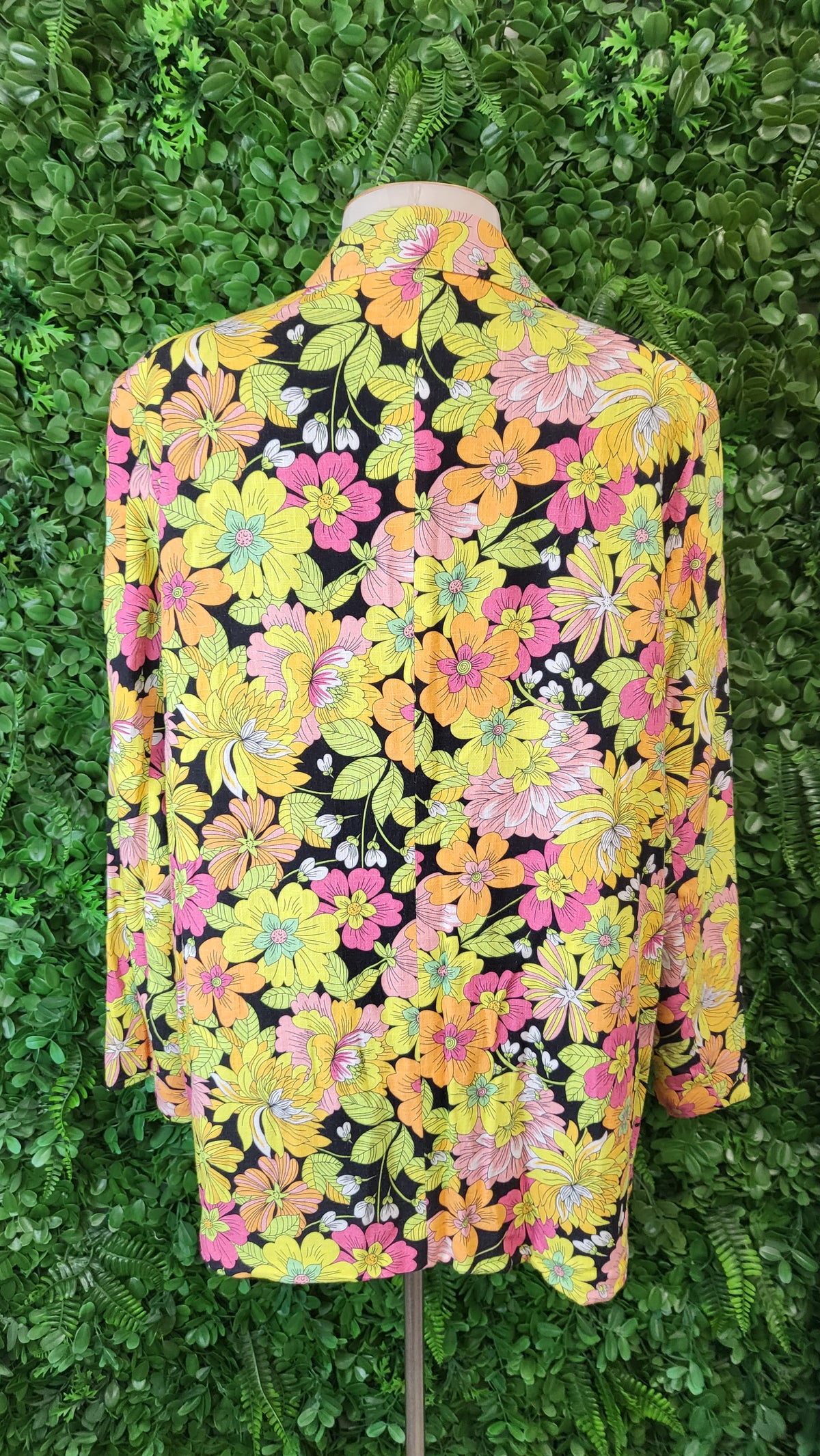 Sass Retro Print Linen Blend Blazer (14)