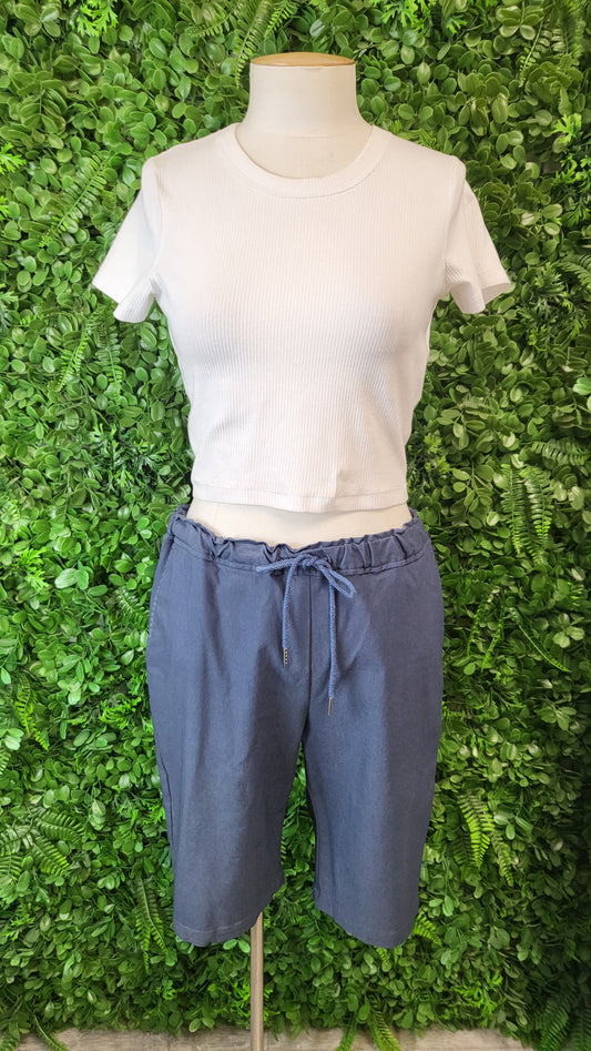 Moochi Navy Knee Shorts (10)