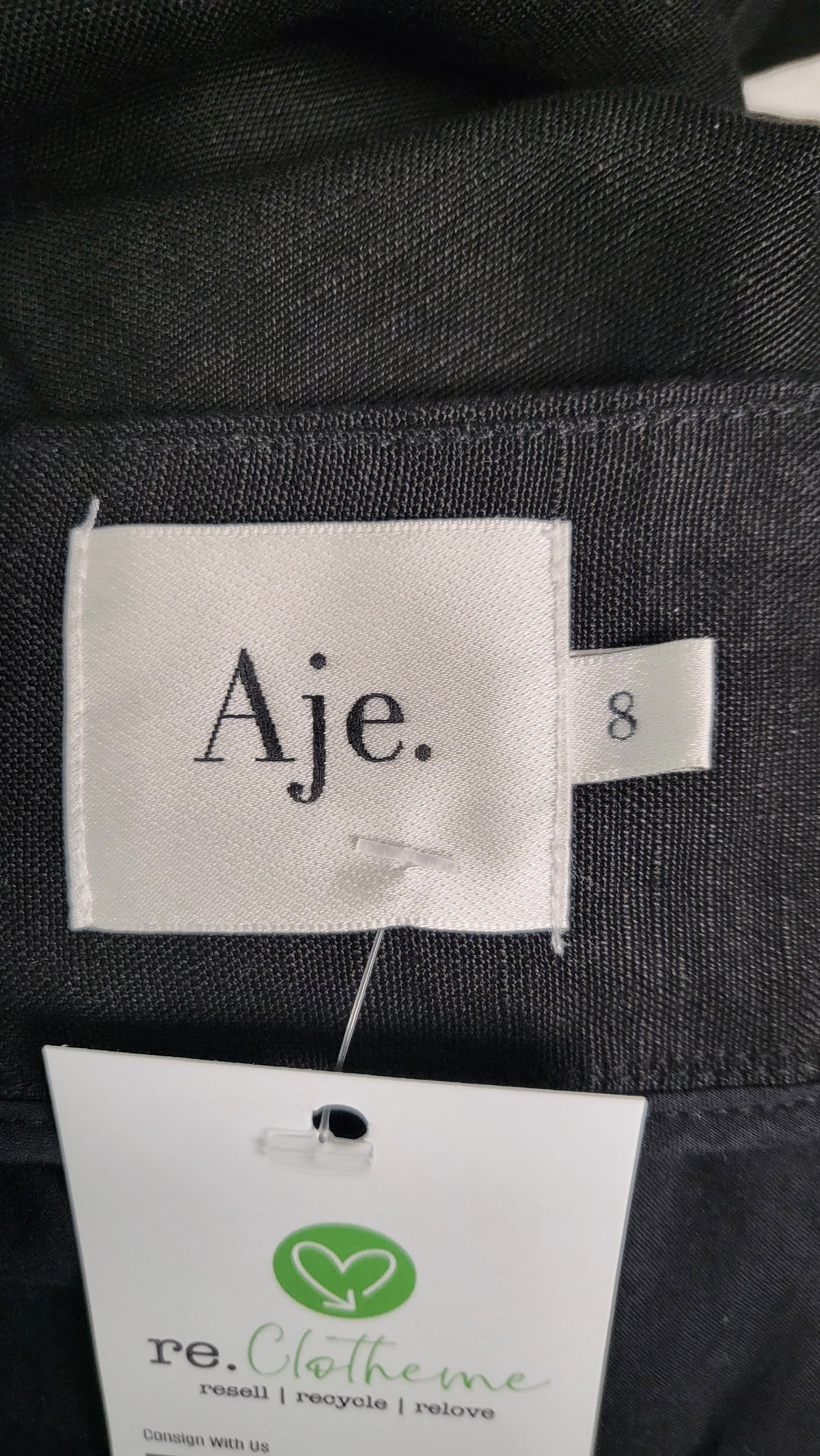 Aje Black Linen Wide Leg Pant (8)