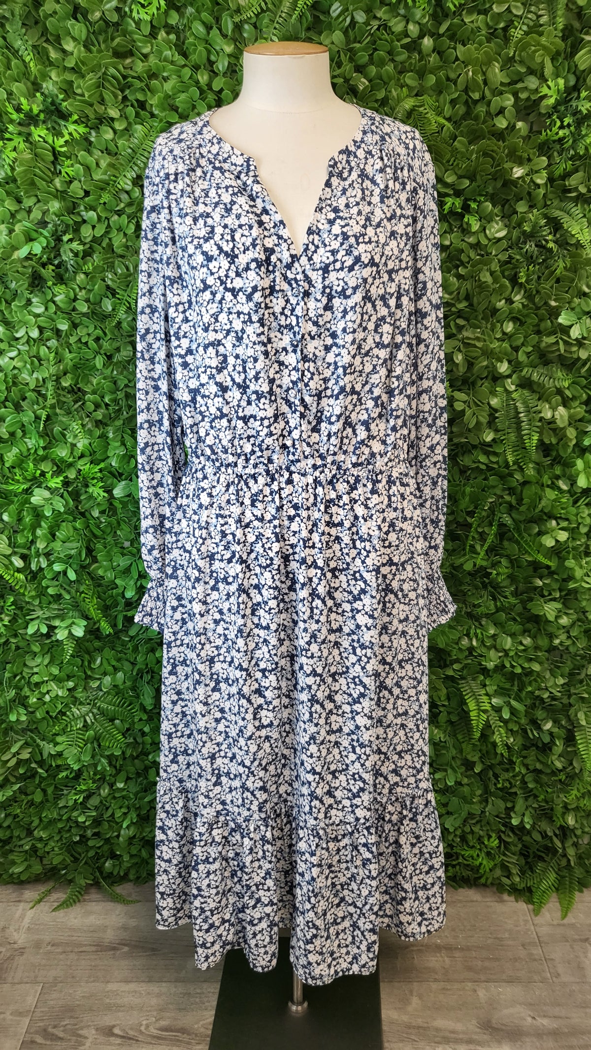 Basque Floral Maxi Dress (18)