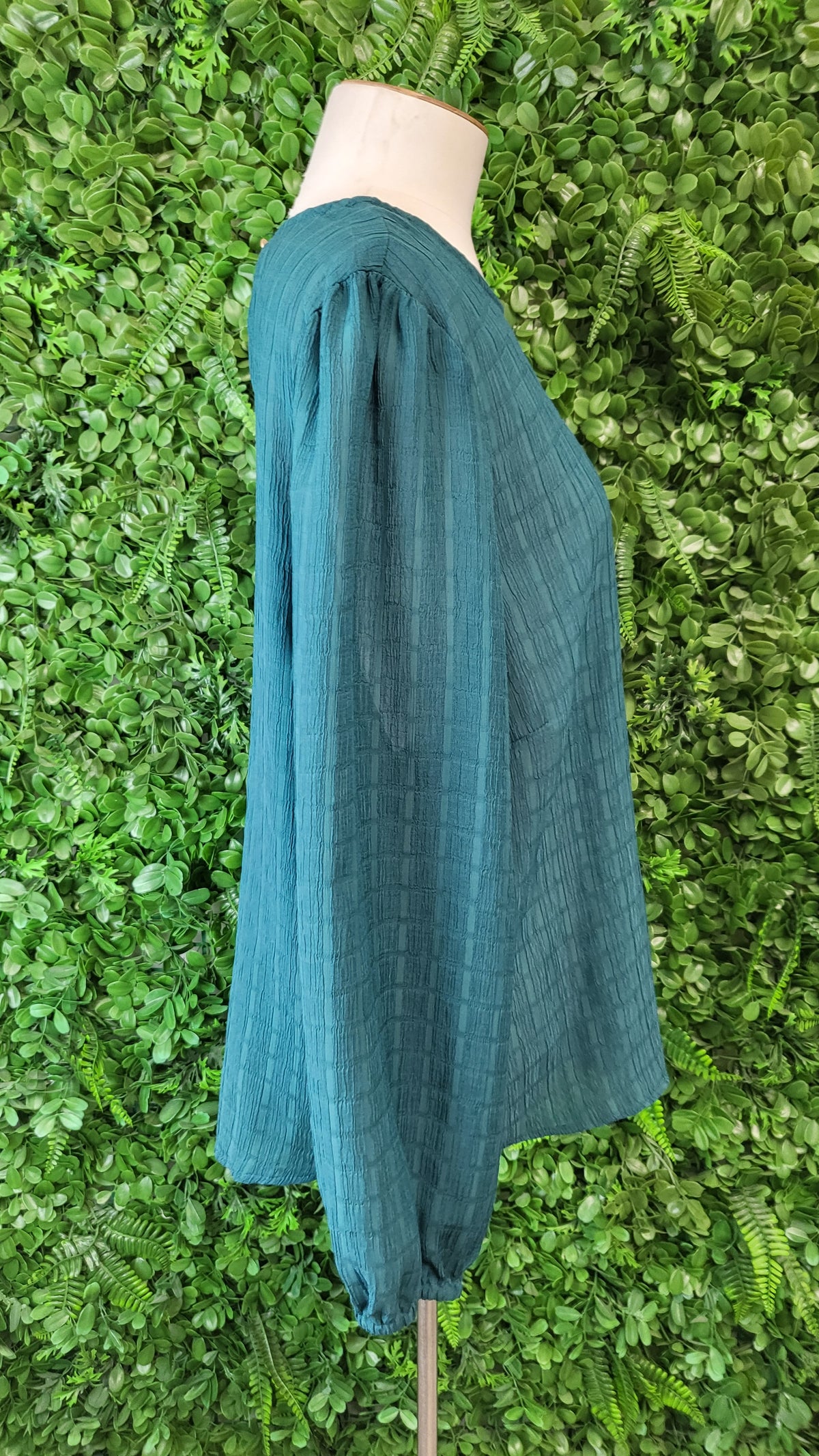Seeking Lola Green Shirred Top (16)
