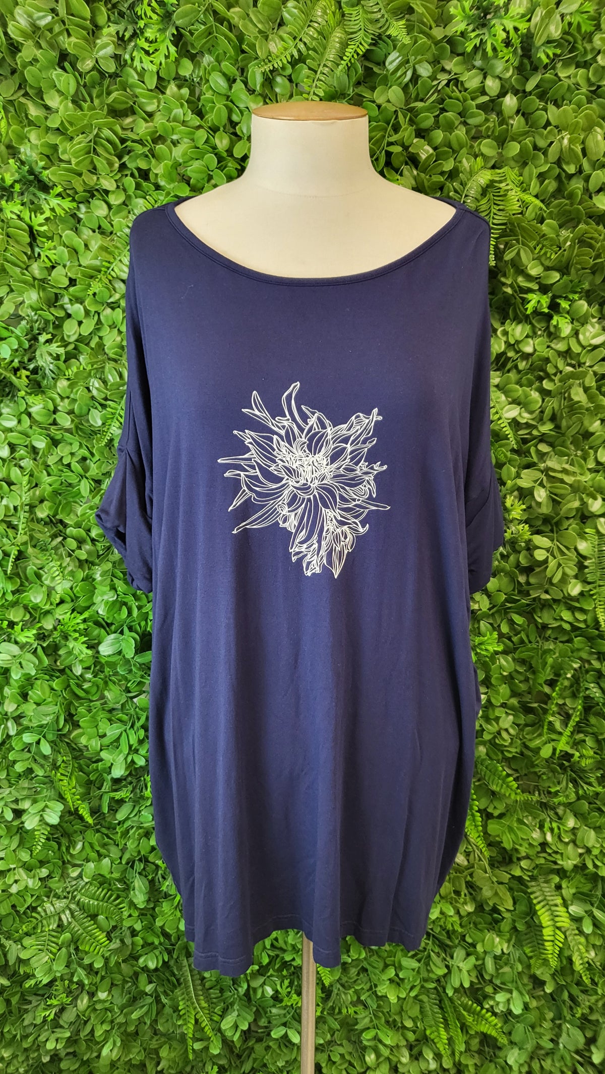 Gaard Navy Print Top (10-12)