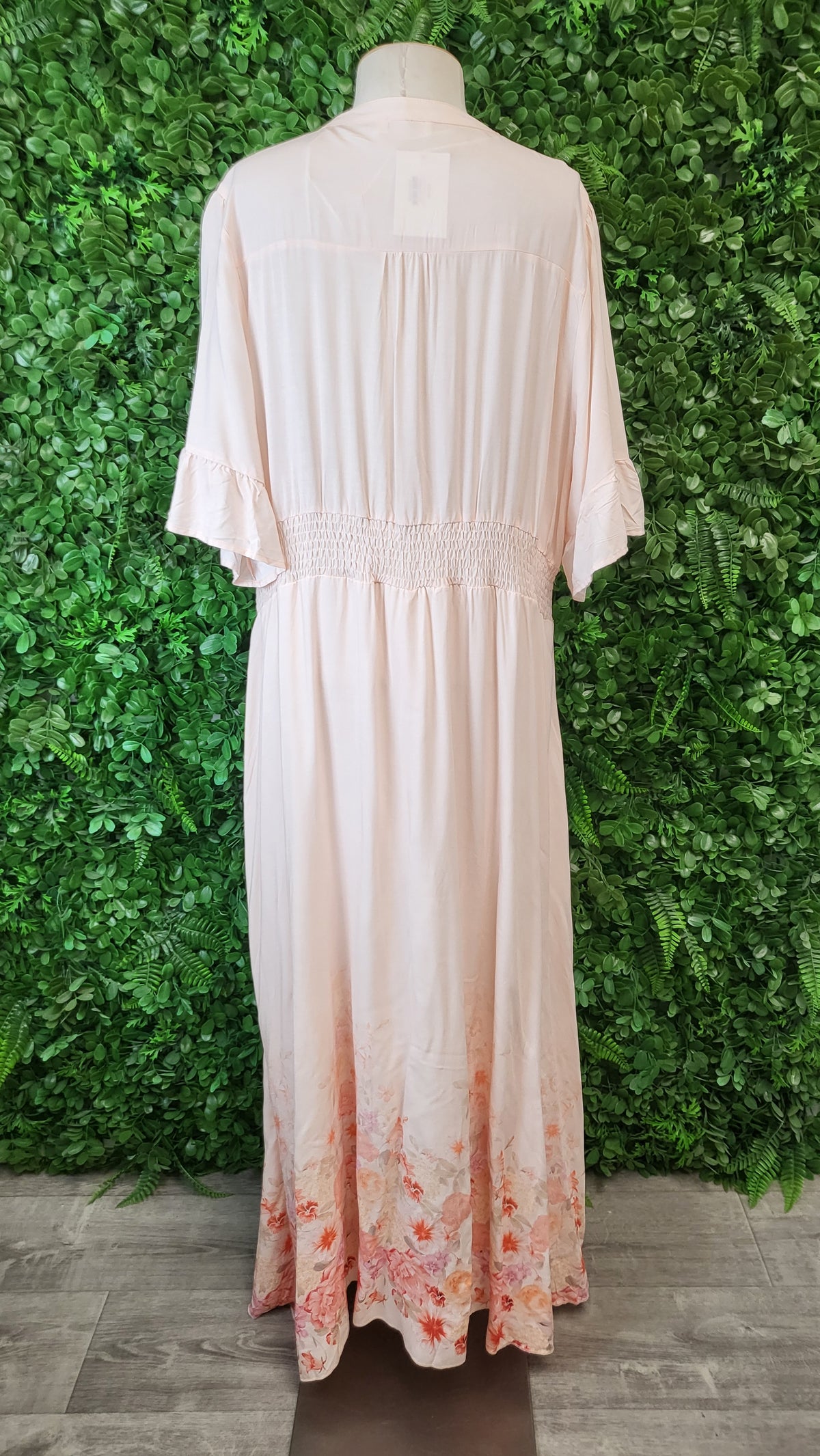 Salty Crush Peach Hem Print Dress (18-20)
