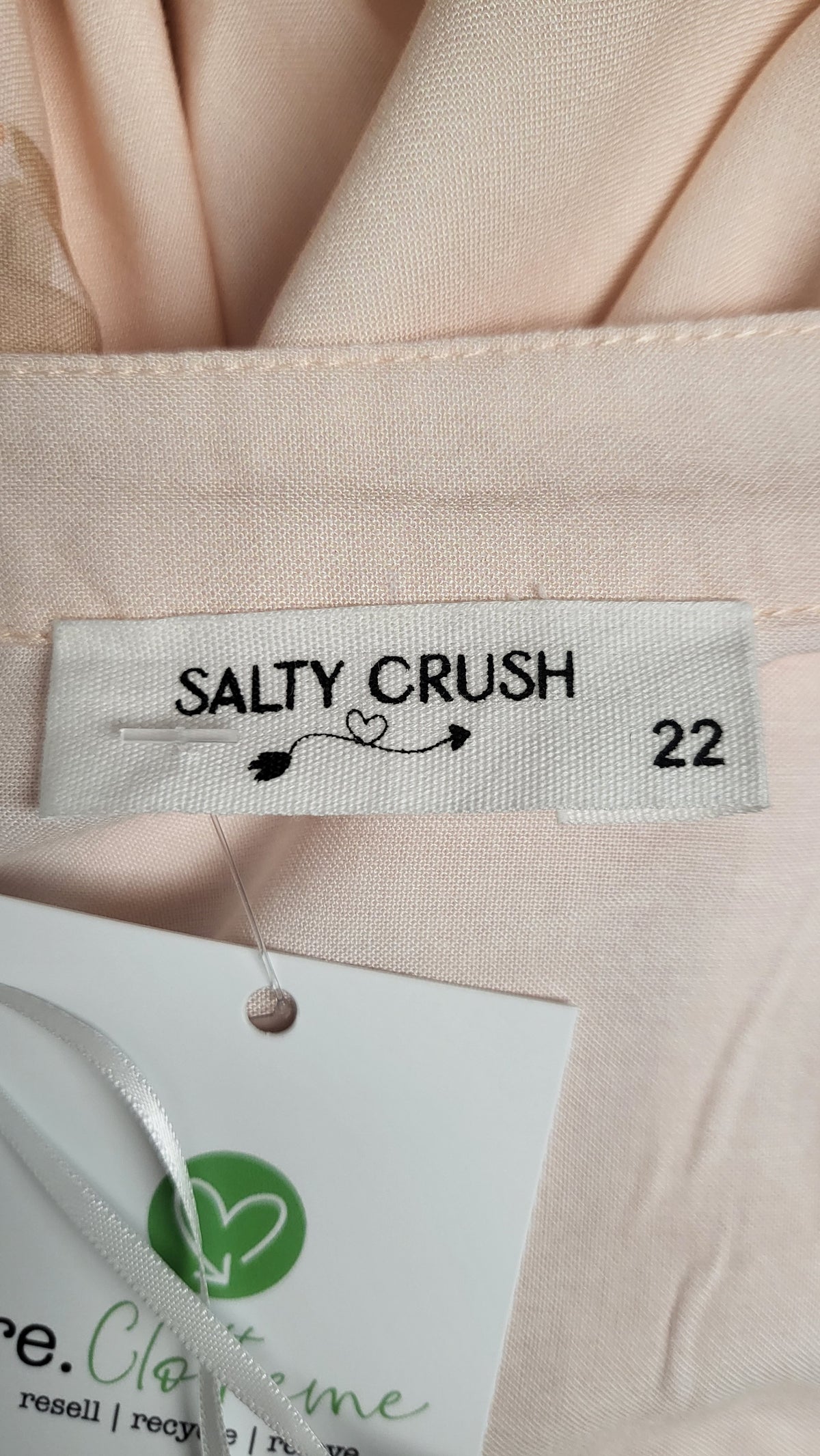 Salty Crush Peach Hem Print Dress (18-20)