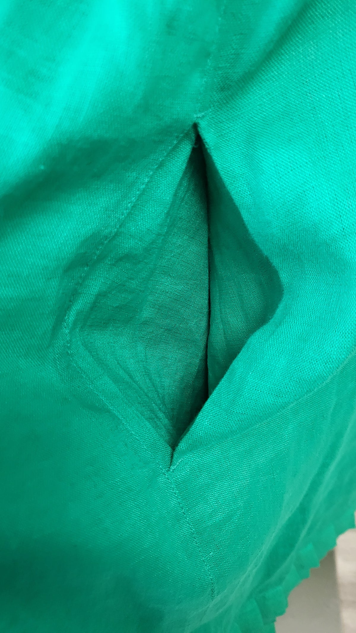Foil Green Linen Dress (16)