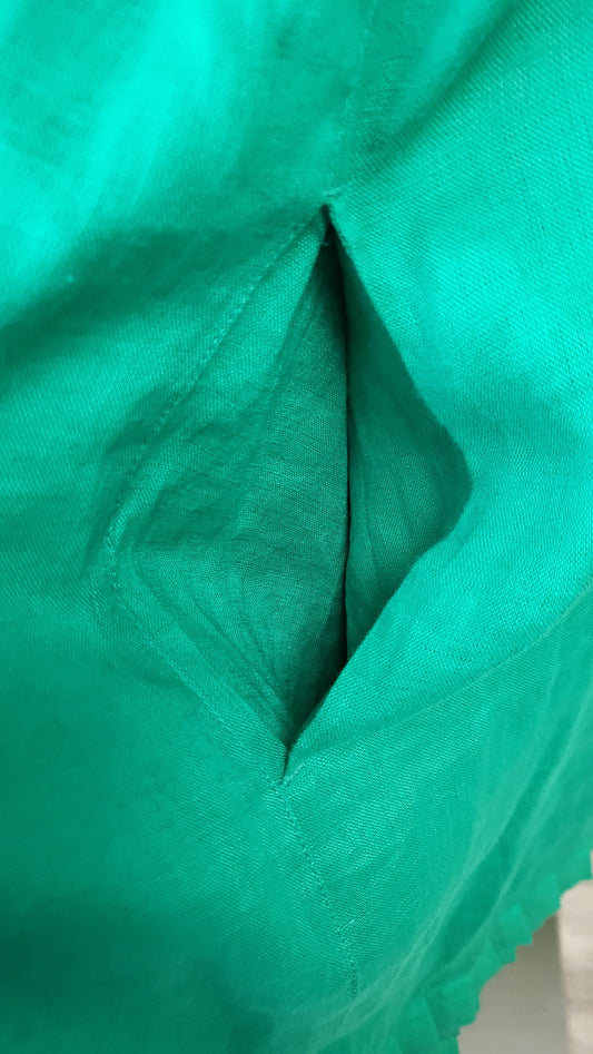Foil Green Linen Dress (16)