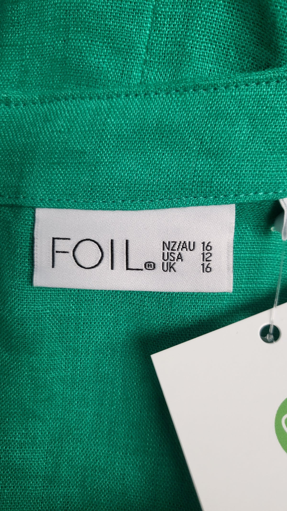 Foil Green Linen Dress (16)