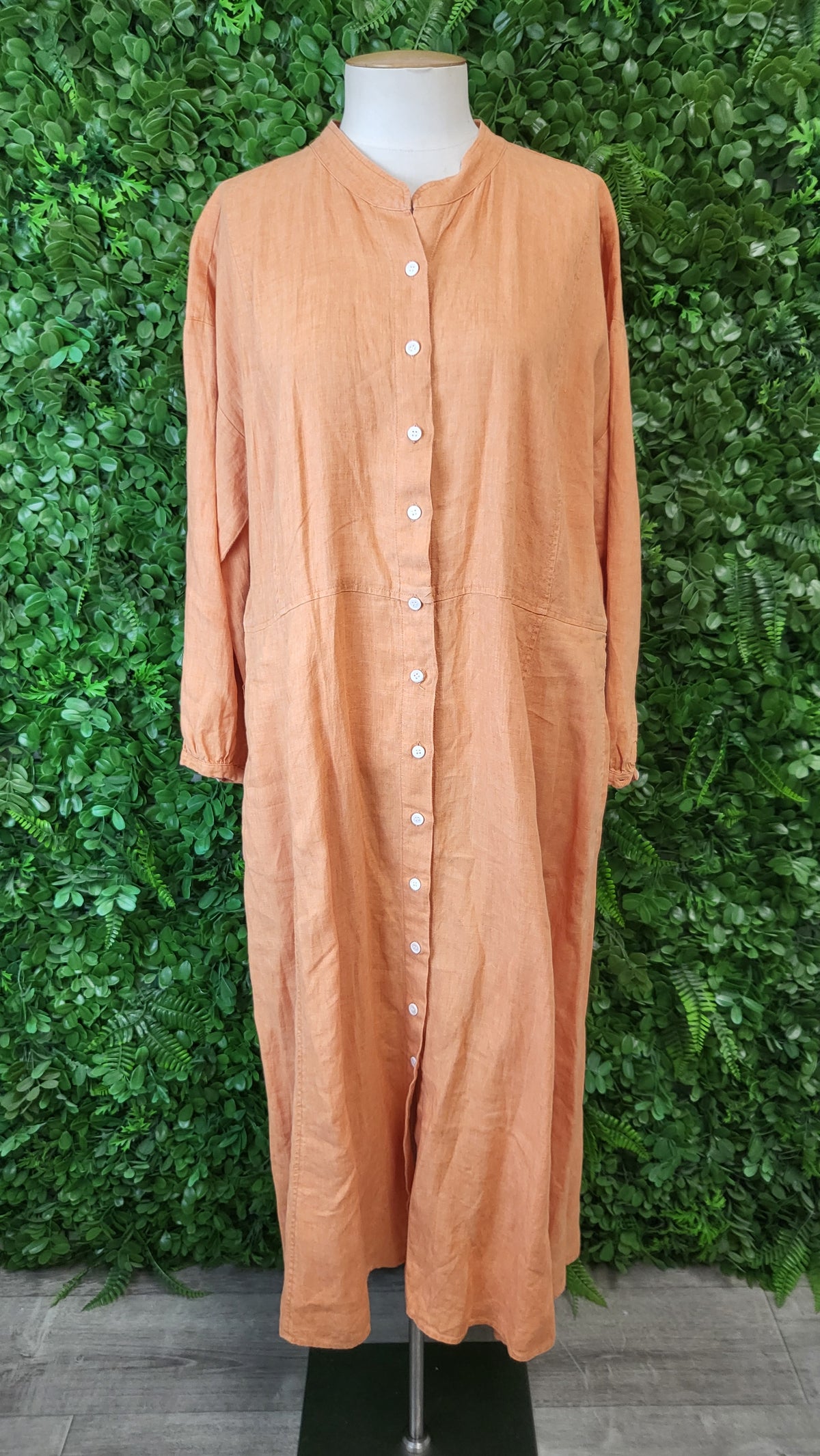 Trenery Orange Linen Dress (16)