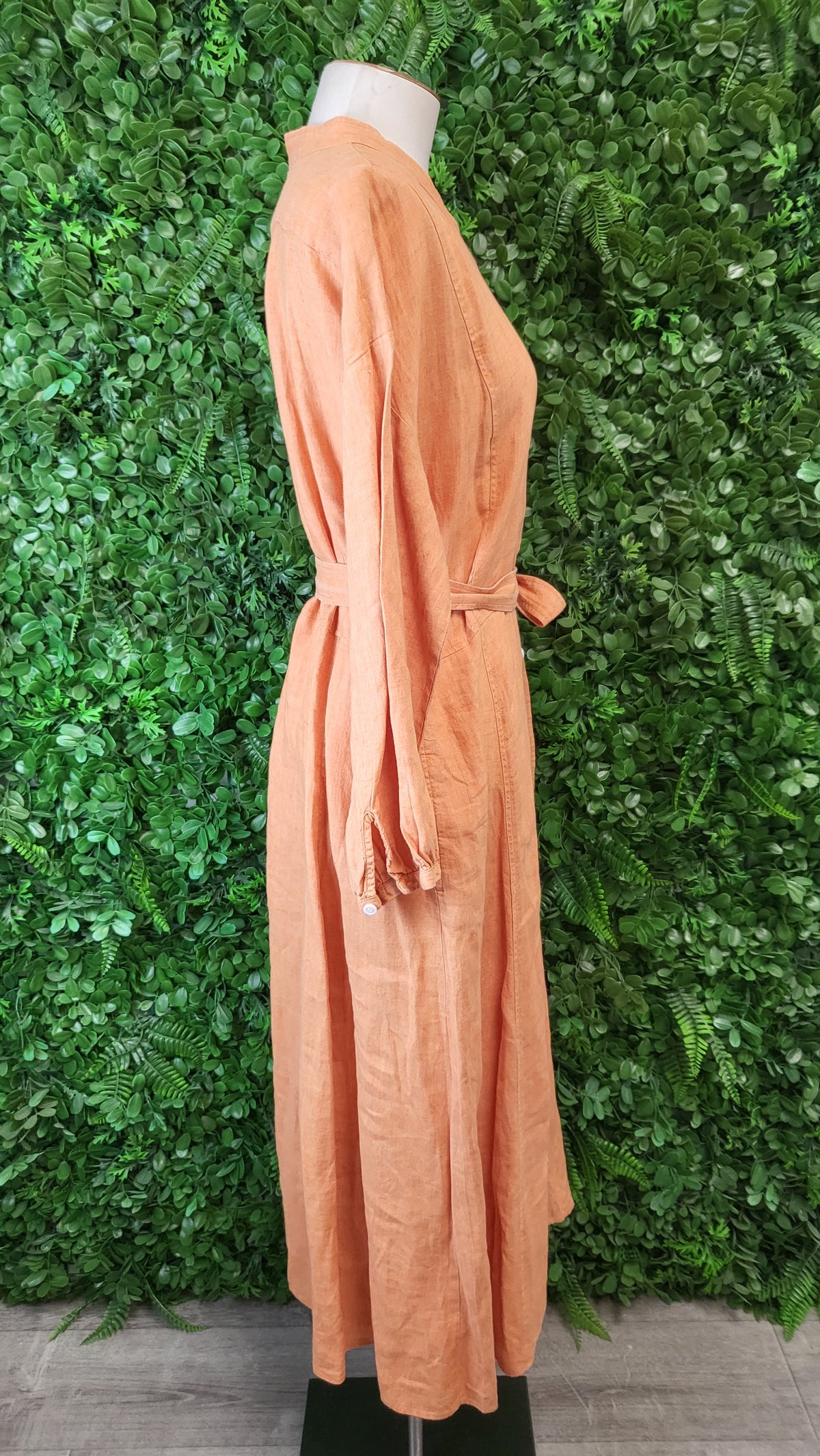 Trenery Orange Linen Dress (16)
