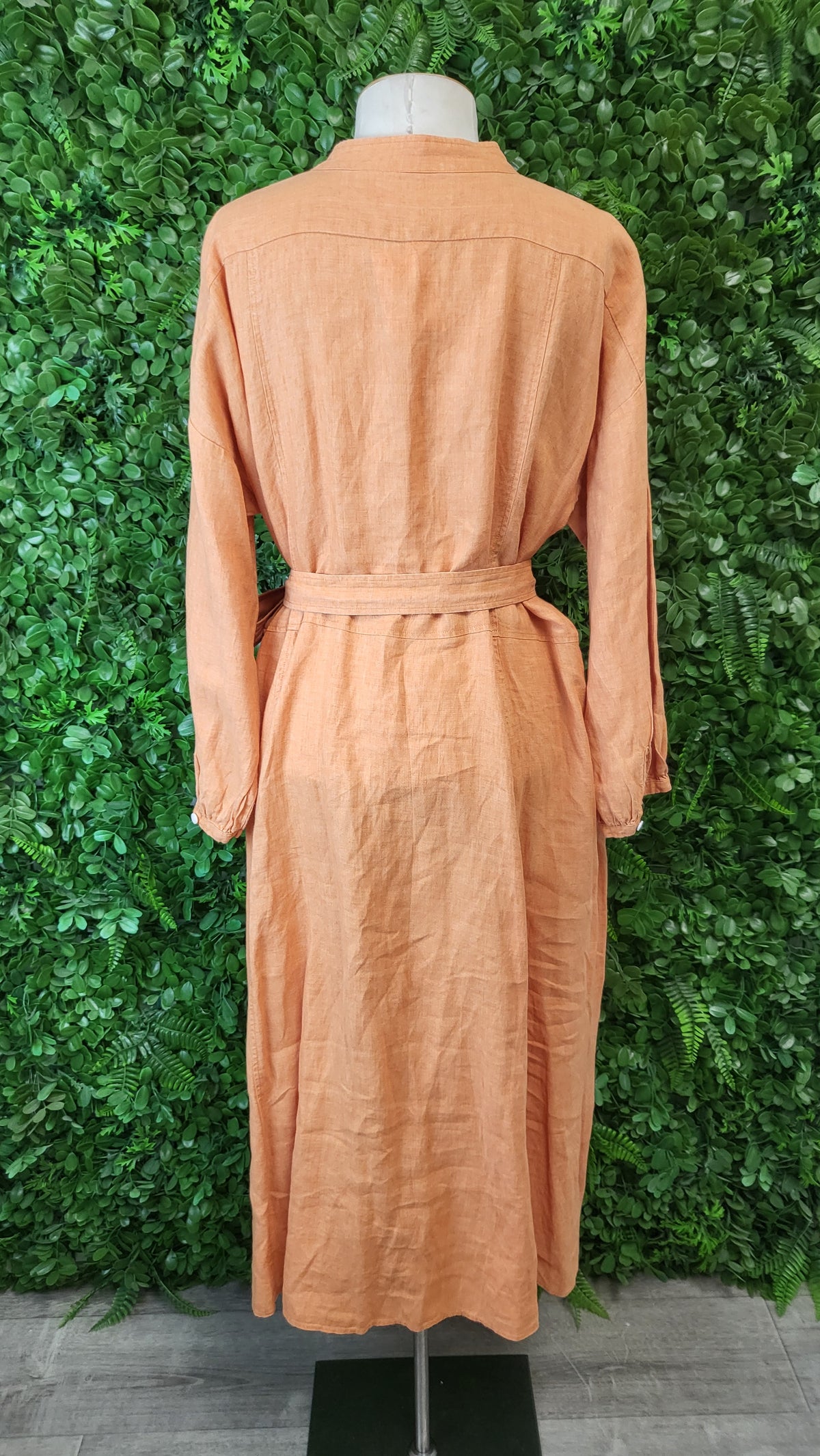 Trenery Orange Linen Dress (16)
