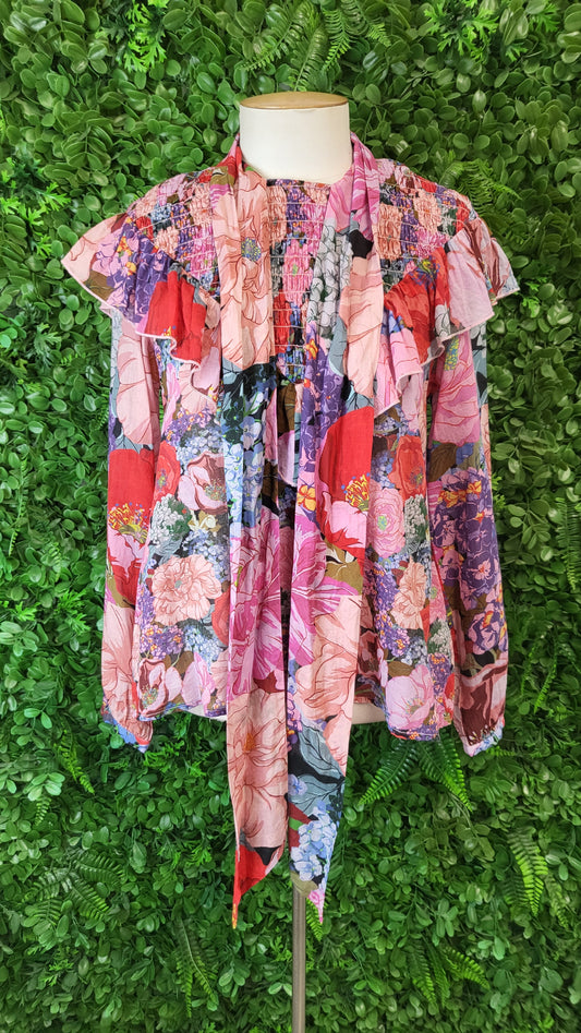 Coop Floral Cupid Bow Blouse (10)