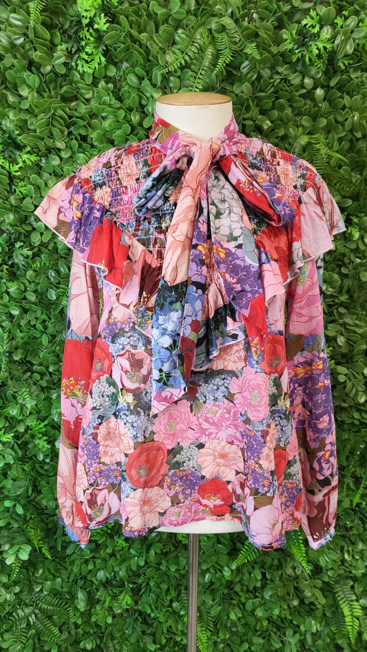 Coop Floral Cupid Bow Blouse (10)